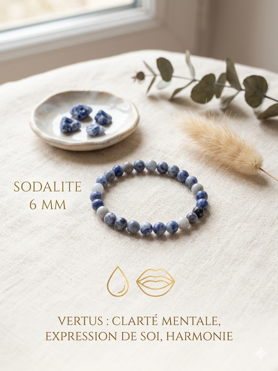 Bracelets en pierre naturelle - 6mm