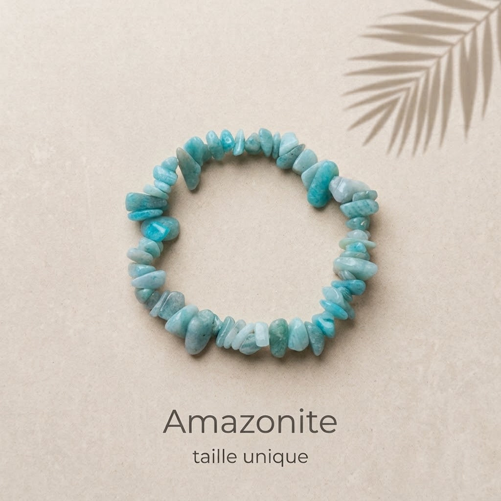 Bracelet en pierre naturelle chips baroque