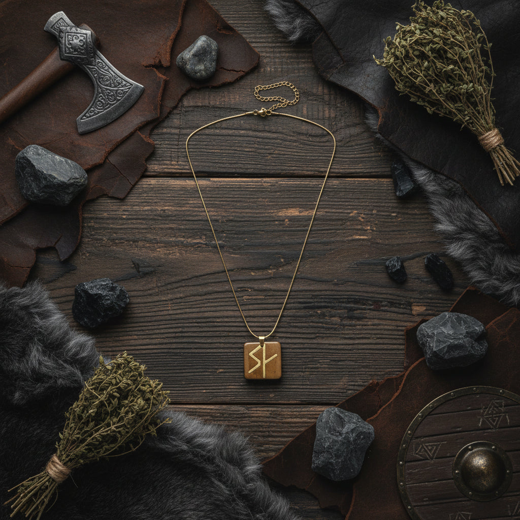 Collier runique pour homme