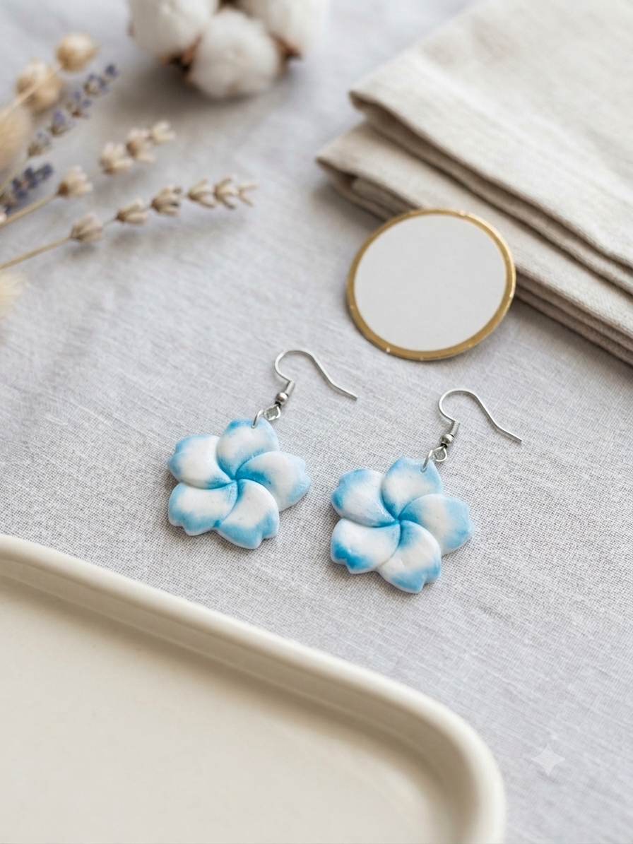 Boucles d'oreilles Plumeria
