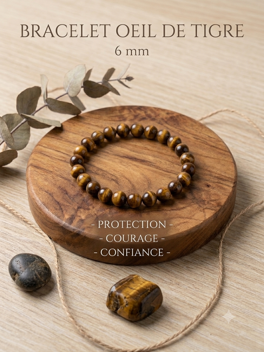 Bracelets en pierre naturelle - 6mm