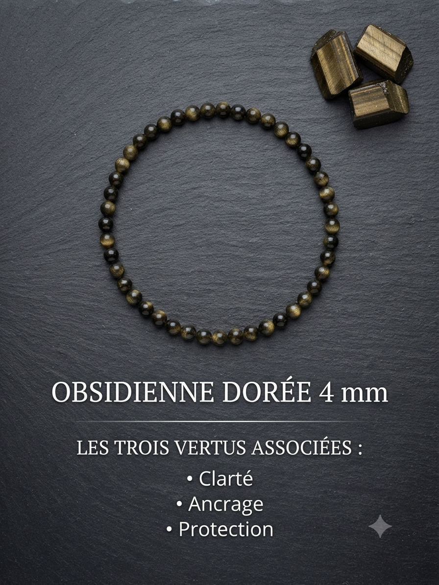 Bracelets en pierre naturelle - 4mm