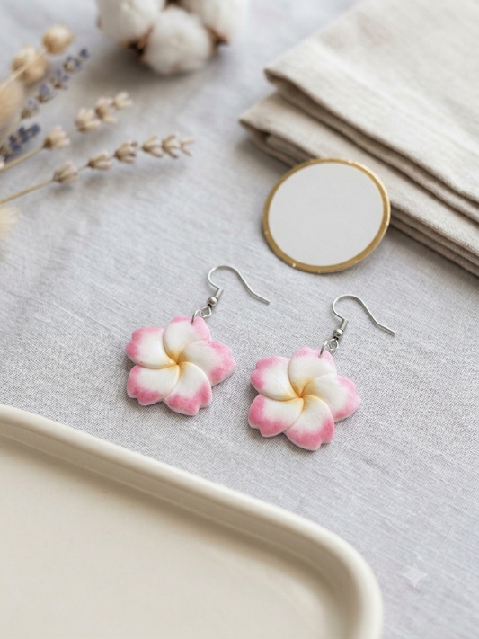 Boucles d'oreilles Plumeria
