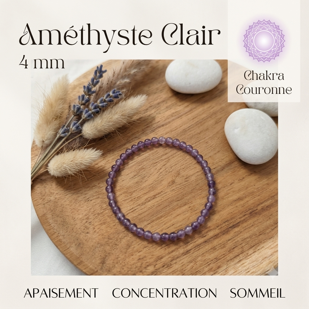 Bracelets en pierre naturelle - 4mm