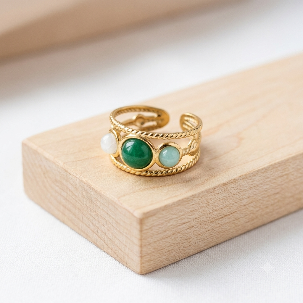 Bague avec Pierre naturelle