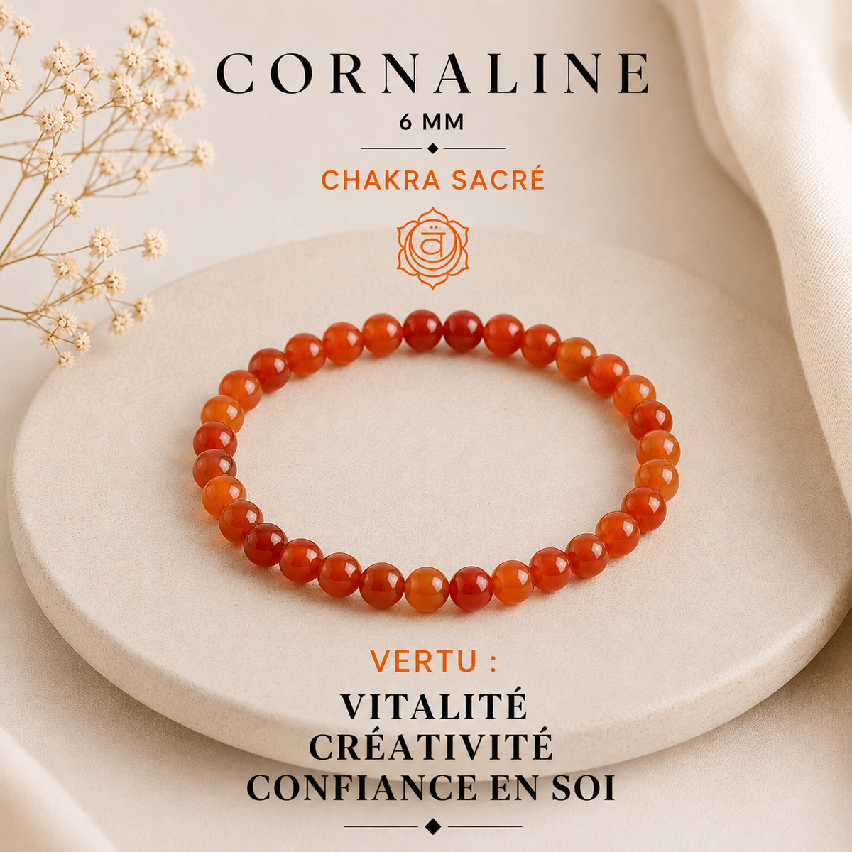 Bracelets en pierre naturelle - 6mm