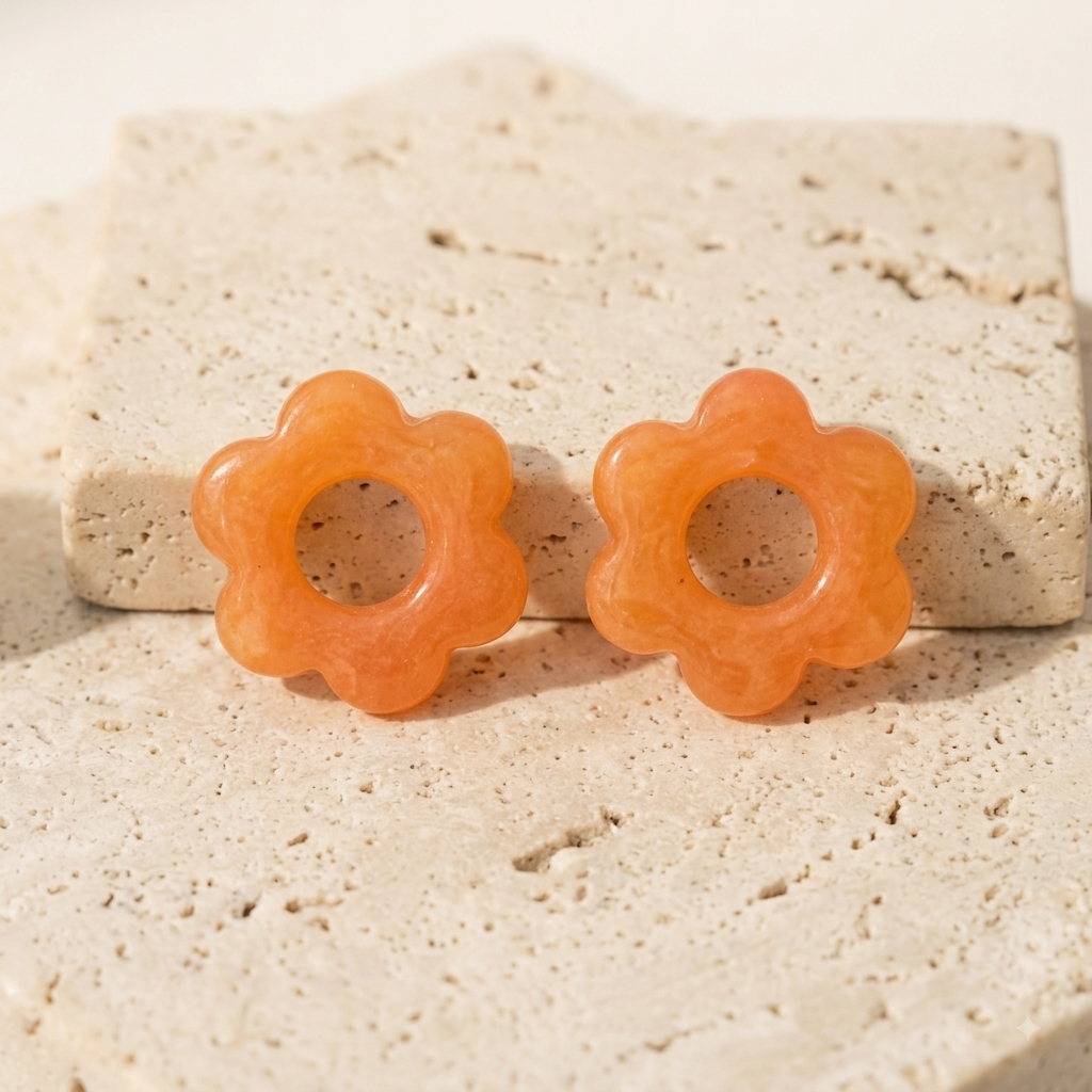 Boucles d'oreilles interchangables Fleur